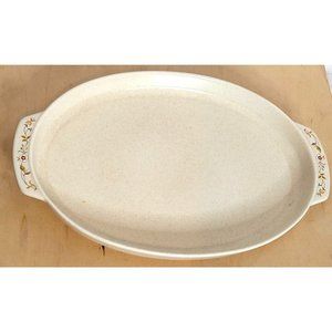 Temper-Ware by Lenox Floral Tray Merriment Microwave Oven Safe Made USA 13.5 In